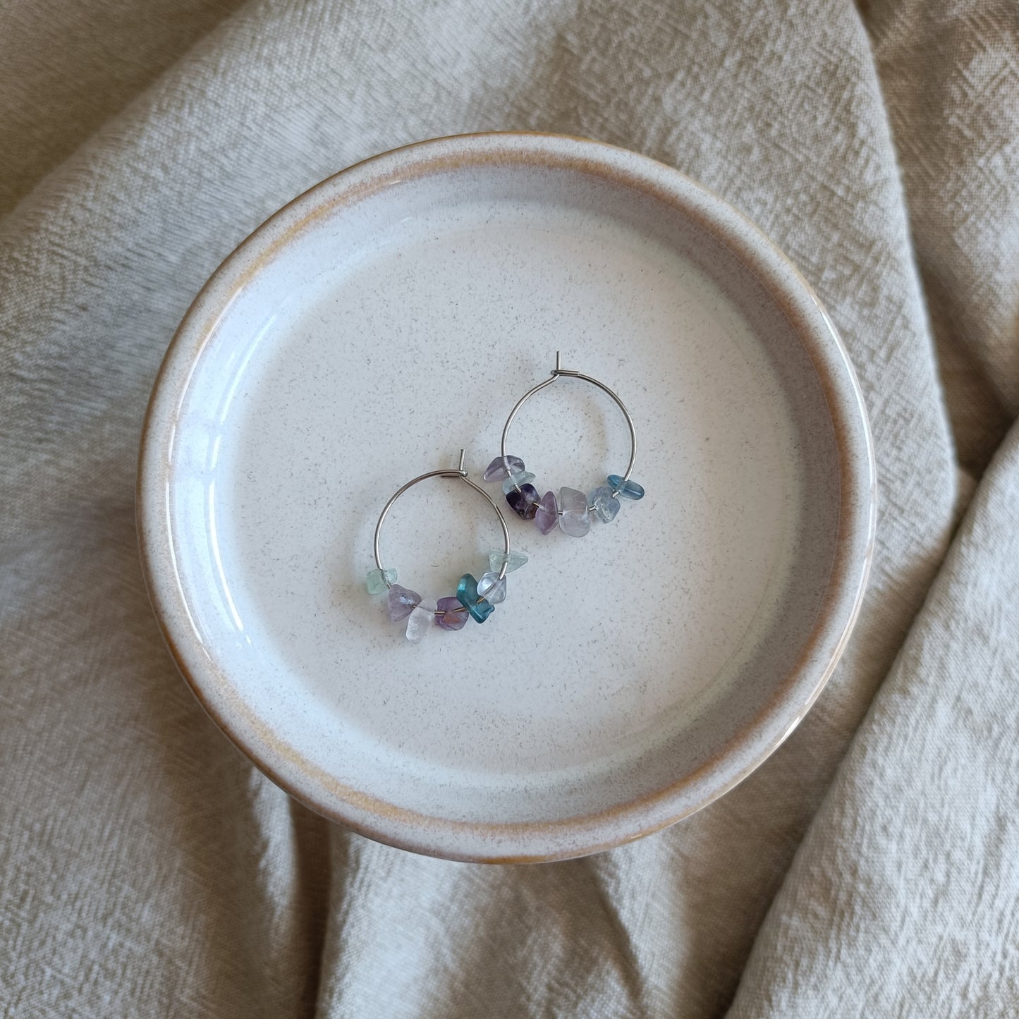 Gemstone Hoops