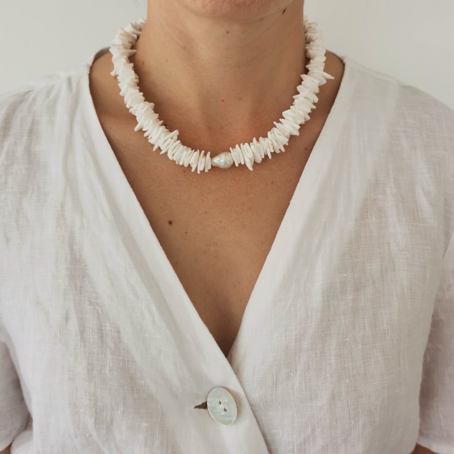 Beach Pearl Necklace