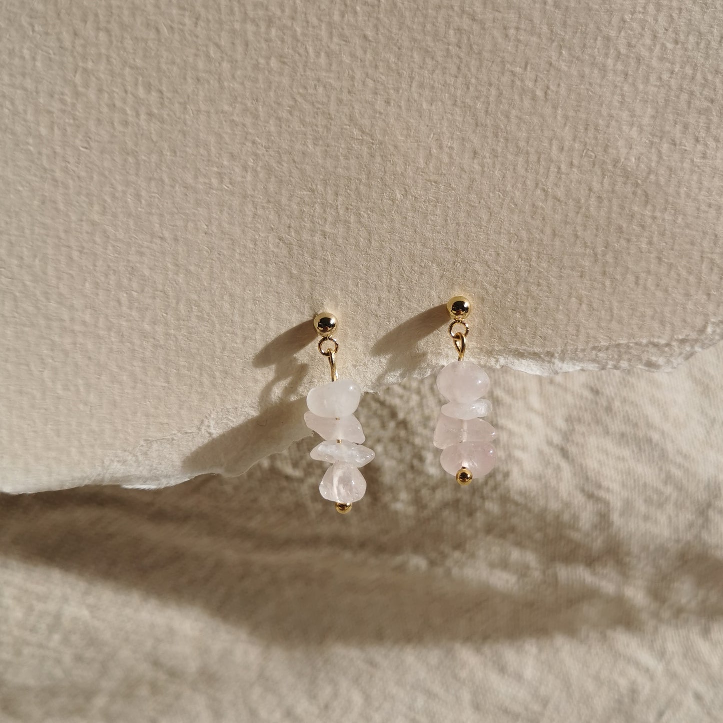 Gold Gemstone Drop Earrings