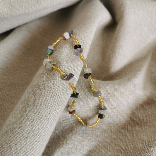 Gold Gemstone Anklet